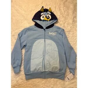 Bluey Kids Zip Hoodie Costume Jacket Size M Character Hood Ears NWT MSRP $23